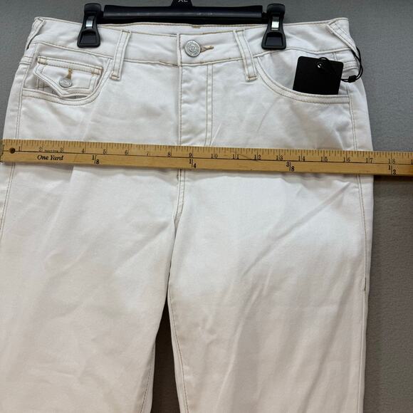 True Religion Jeans Women's 29 (8) Optic White Becca Mid Rise Bootcut Western - Picture 13 of 16